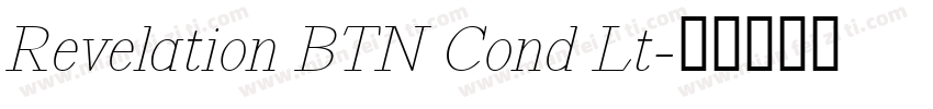 Revelation BTN Cond Lt字体转换